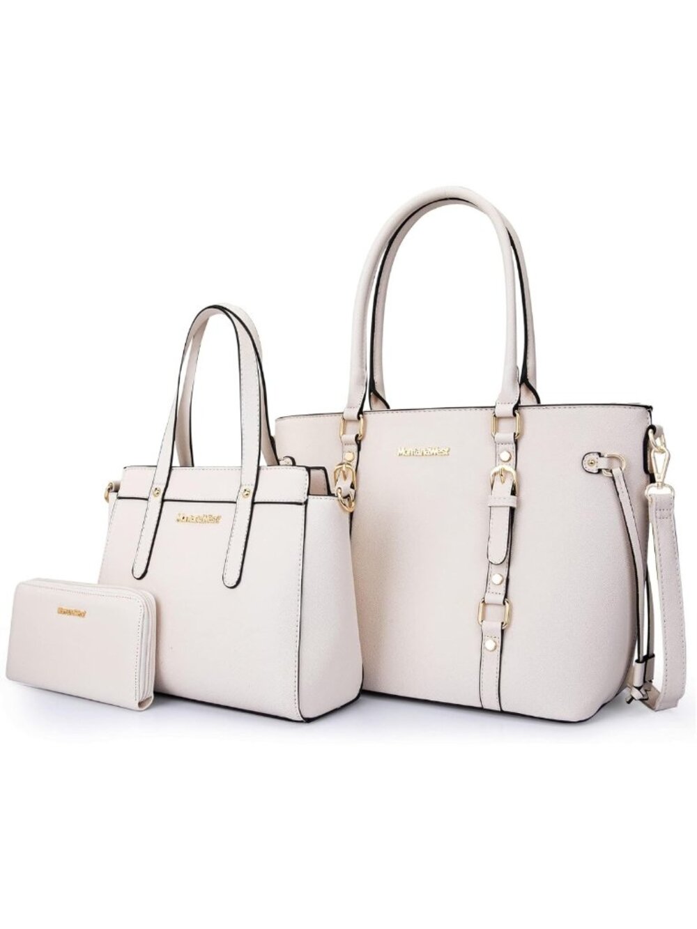 Stylish 3PCS Women's Tote Bag, Wallet & Shoulder Satchel Handbag Set